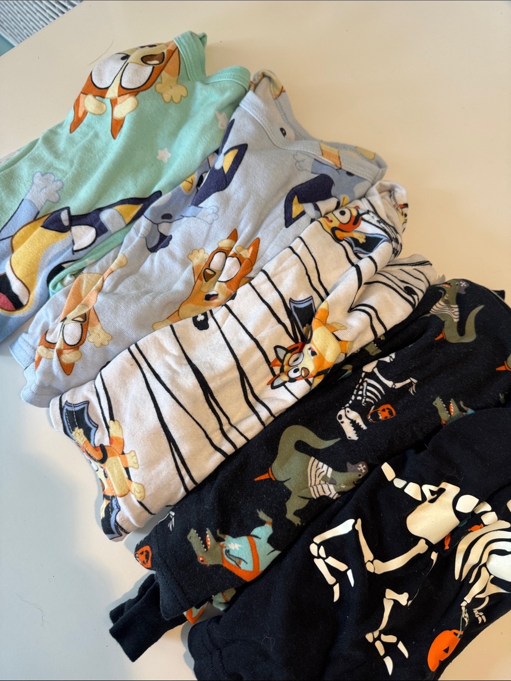 Bluey & Halloween 3T Pajama Sets Bundle of 5
